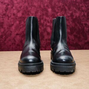 Bruno Magli Women Alma Black Leather Platform Chelsea Ankle Boots 10US EUR40